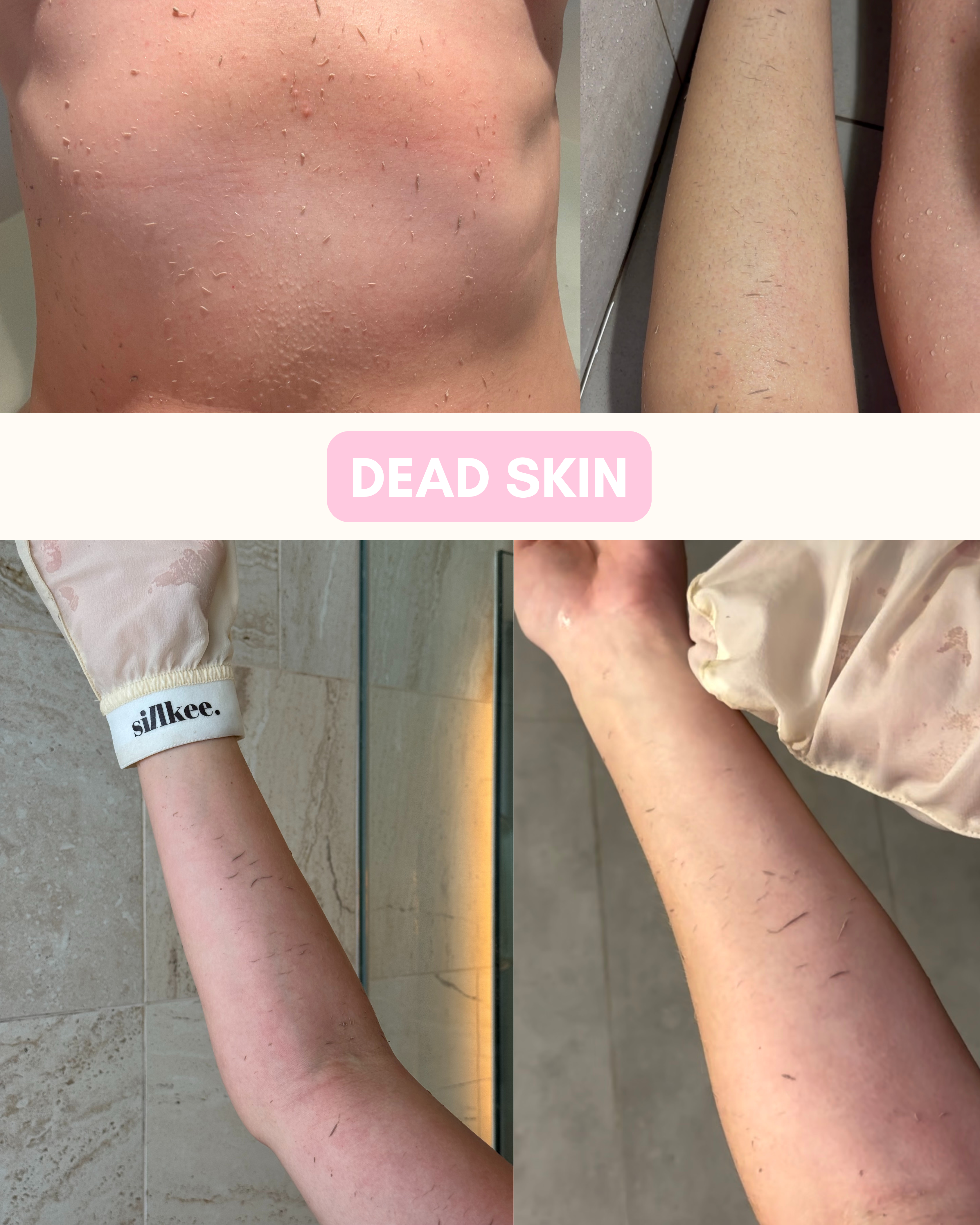 Organic exfoliating silk body glove